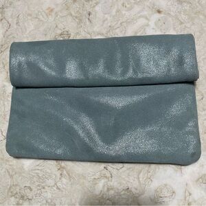 Elegant Sage Green Metallic Clutch Bag Moda Luxe